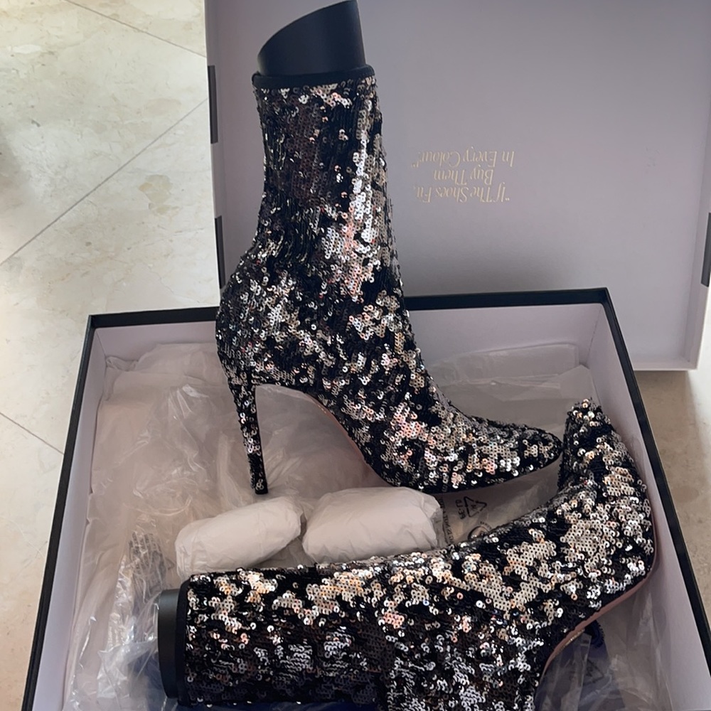Aquazzura sequin sock booties - Picture 2 of 11